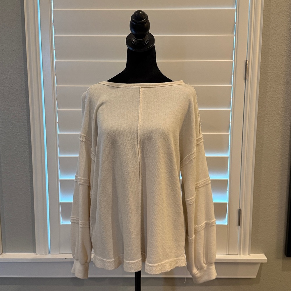Ces Femme Ivory Textured Knit Top